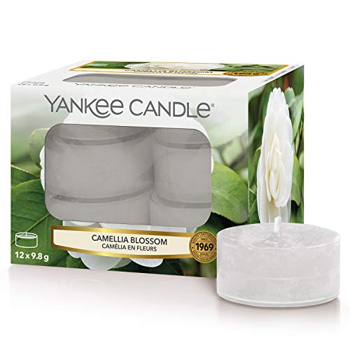 Yankee Candle Tea Light Scented Candles | Camellia Blossom| 12 Count | Garden Hideaway Collection - FoxMart™️ - Yankee Candle